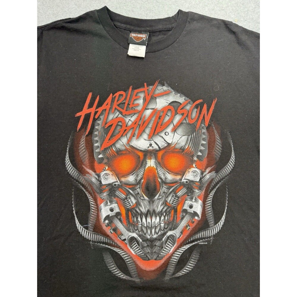 Harley-Davidson Asheville North Carolina Skull Graphic Black XL T-Shirt